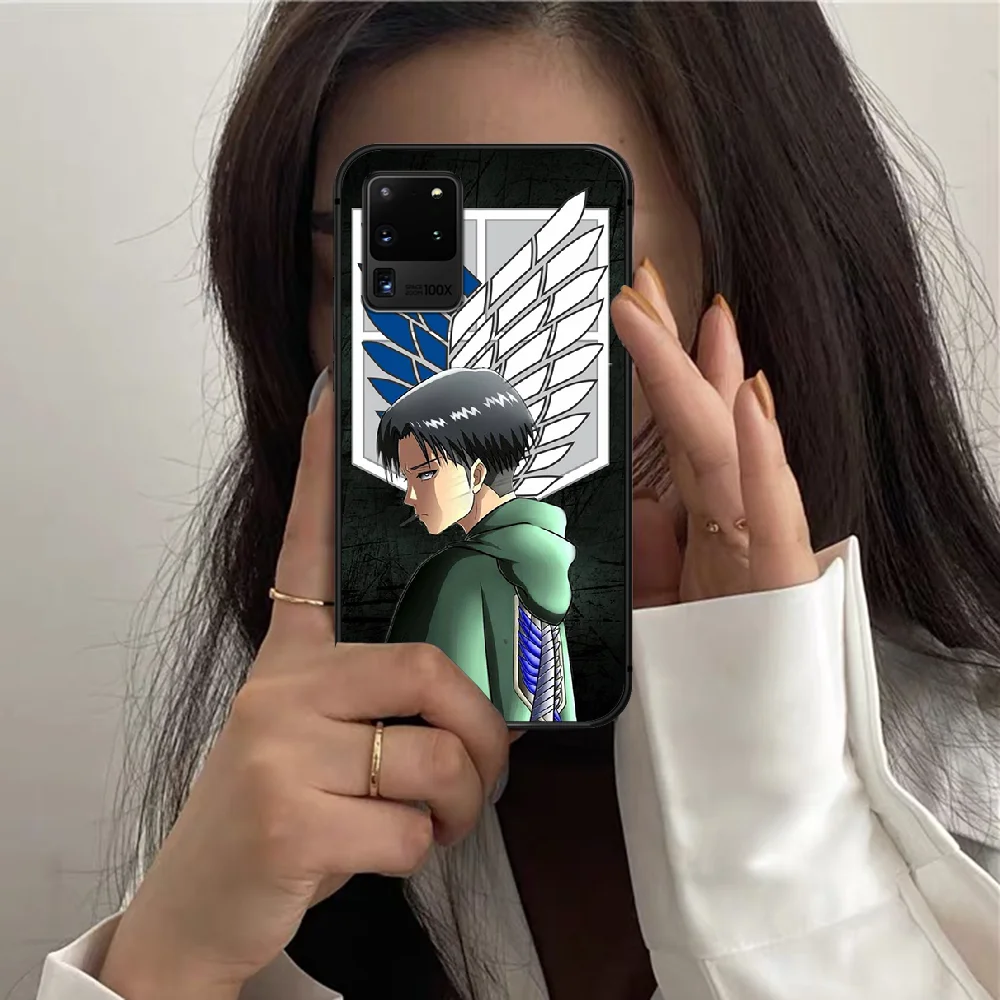 

Attack on Titan Anime Phone Case For Samsung Galaxy S 7 21 Note 8 9 10 20 E FE Ultra Plus black Coque Painting Back Trend Funda