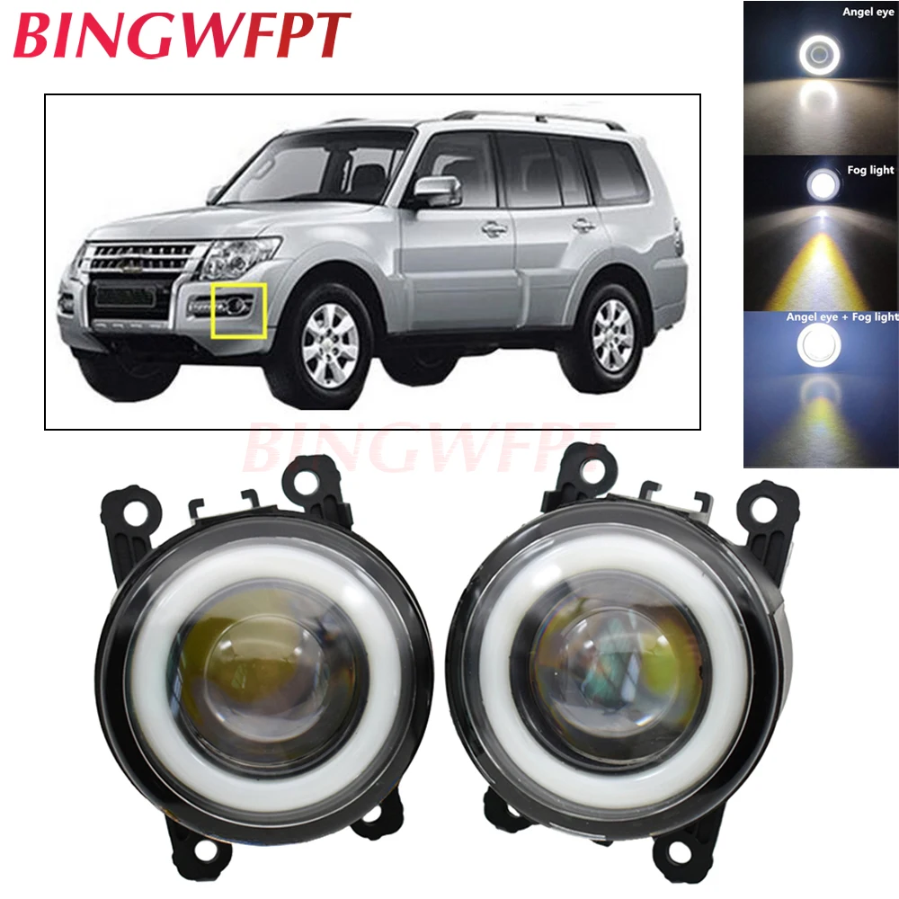 2 шт. автомобильные аксессуары H11 Светодиодный противотуманный фонарь Angel Eye дневная ходовая лампа 12 В для Mitsubishi L200 OUTLANDER 2 PAJERO 4 GALANT