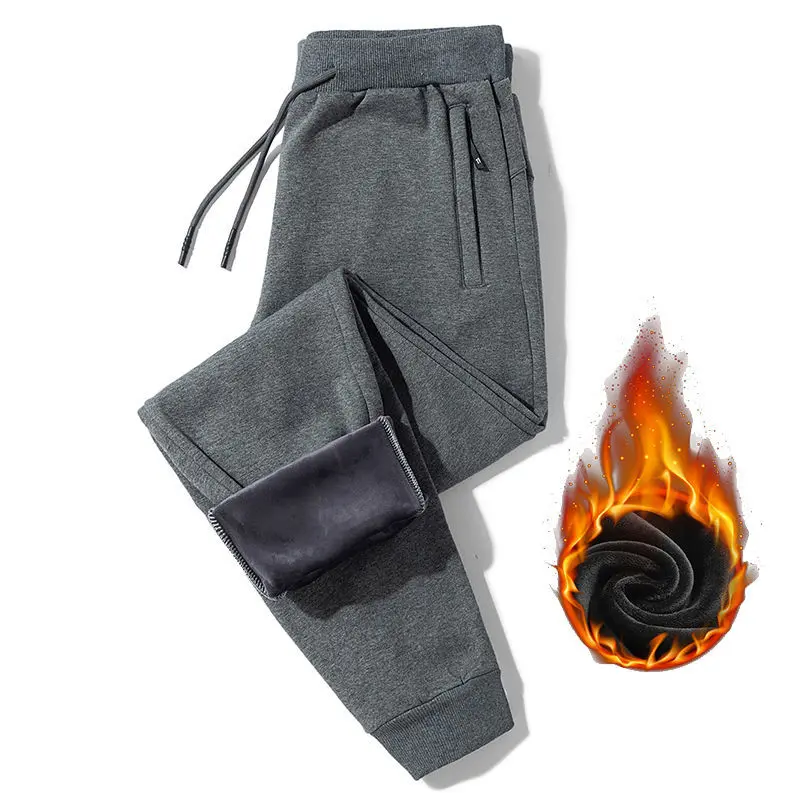 

Oversized Trousers M-8XL Autumn winter 2021 men's sports pants pure cotton casual Jogging pants Plus Velvet warm Sweatpants