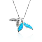 Женское Ожерелье с имитацией голубого опала в стиле бохо