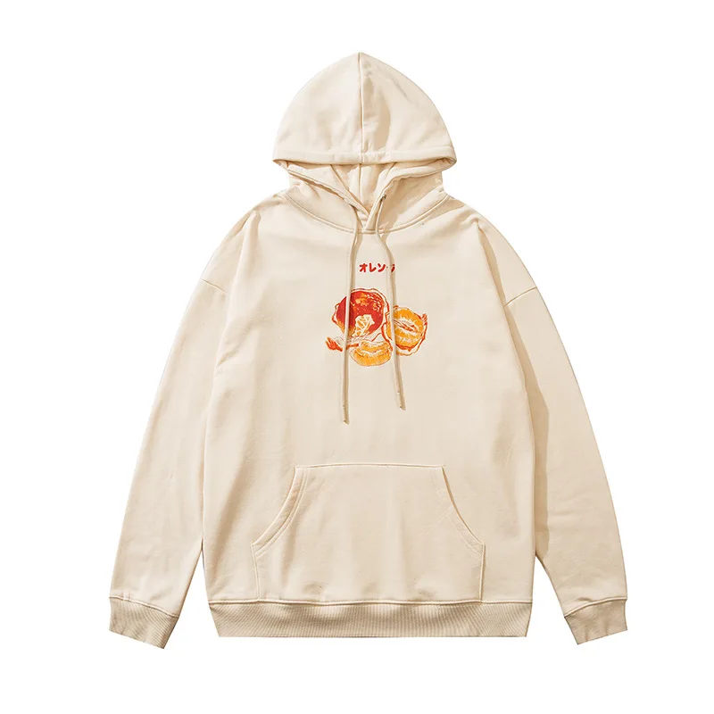 

Fashion Hip Hop Personality Casual Sweatshirts Spring Autumn Solid Color Streetwear Pullover Hoodies For Male Black Khaki