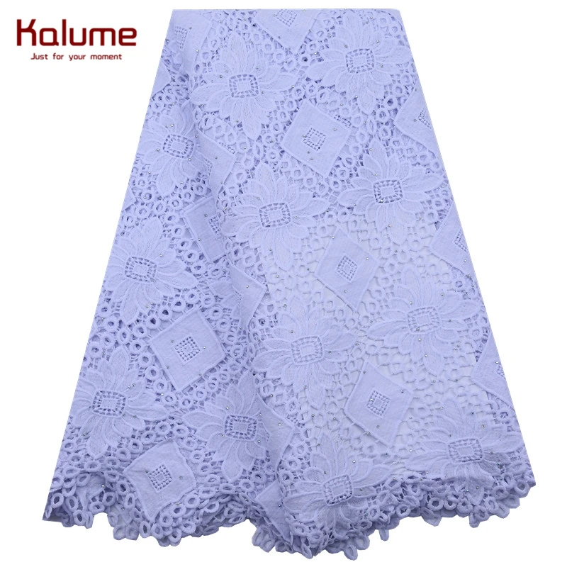 Kalume Новая Мода Африканский гипюр сетка шнур кружевная ткань в нигерийском стиле