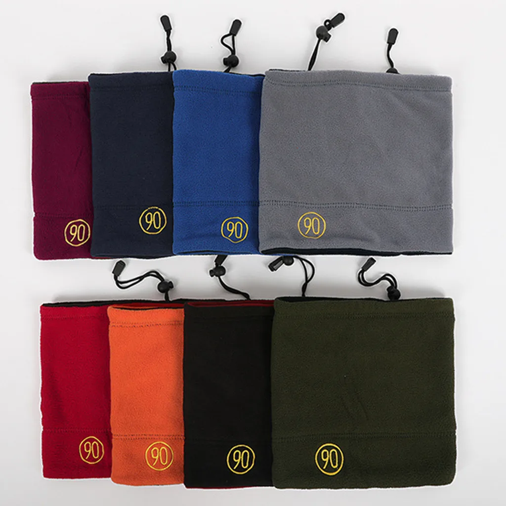 Однотонный теплый шарф унисекс флисовые вязаные шарфы двусторонний женский