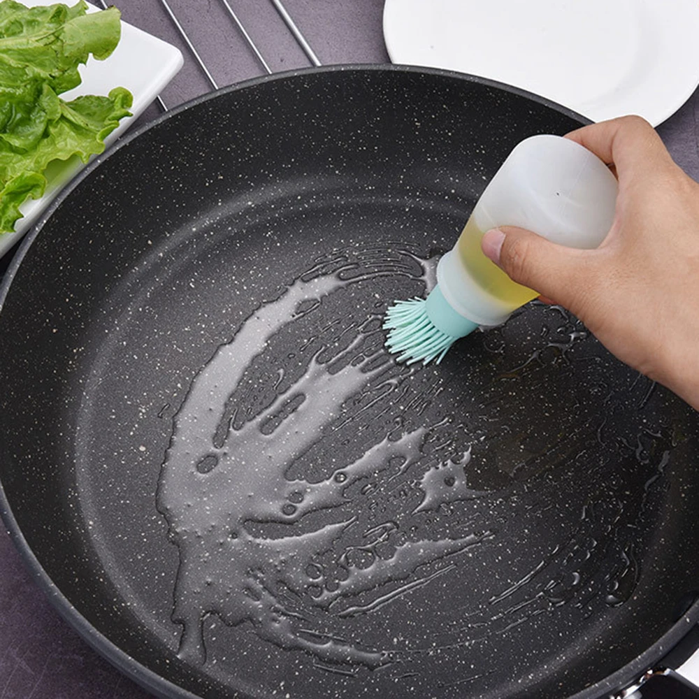 Высококачественная силиконовая бутылка для масла с крышкой высокотемпературная