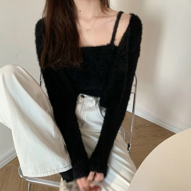 

Осенний кардиган с V-образным вырезом, с длинным рукавом