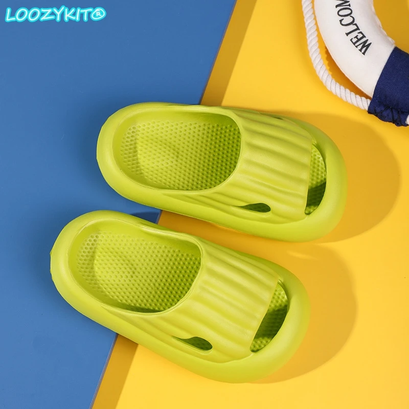

Boys Girls Slides Slippers Soft Thick Sole Quick Dry Beach Pool Slippers Flat Pool Water Shoes EVA Home Shoes Kids Toddler