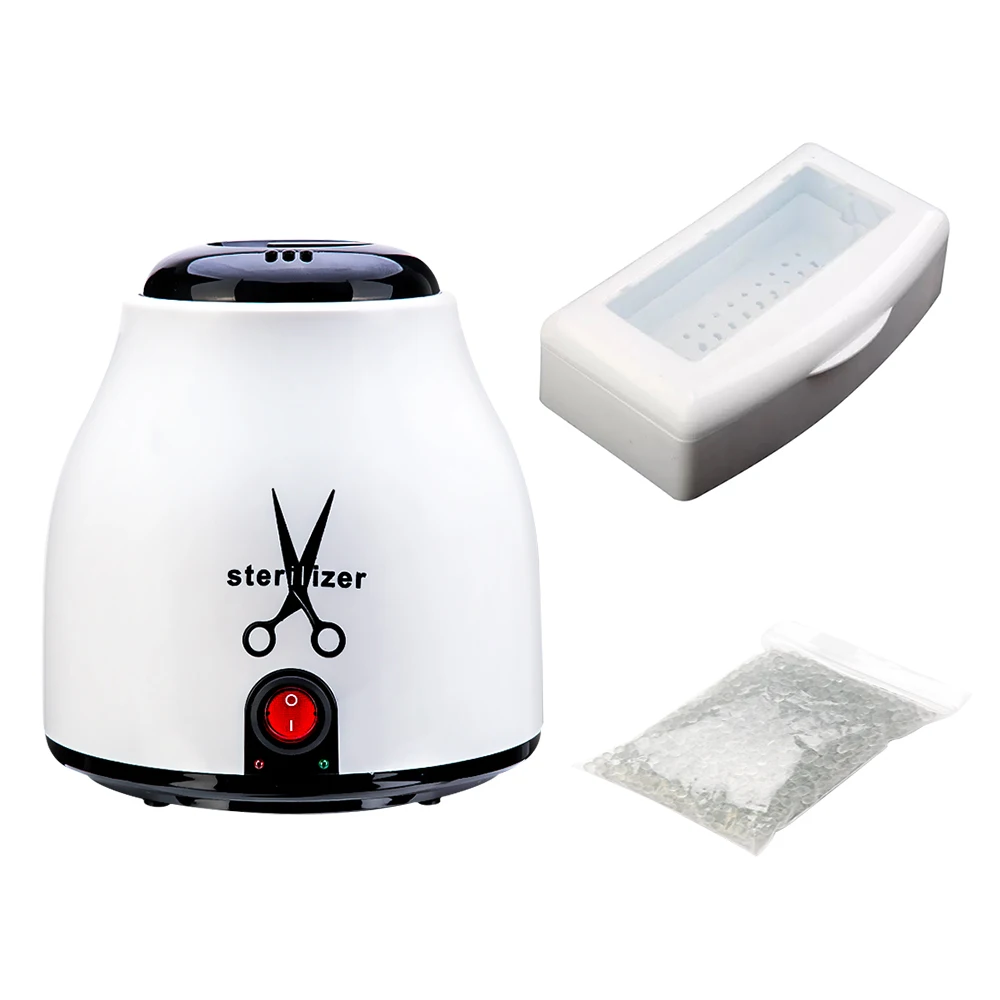 Black EU PLUG SET Стерилизатор для ногтей высокая температура стерилизатор коробка инструменты дезинфекция коробка инструменты для стерилизации ногтей стеклянные шарики инструменты для маникюра - Цвет: Black EU PLUG SET