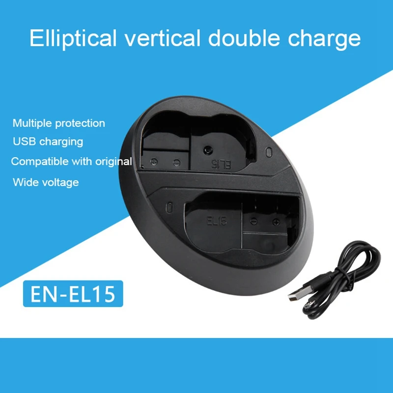 ABKK-En-El15 Battery Charger Dual Usb For Nikon D600 D610 D7000 D7100 D800 D810 D750 | Электроника