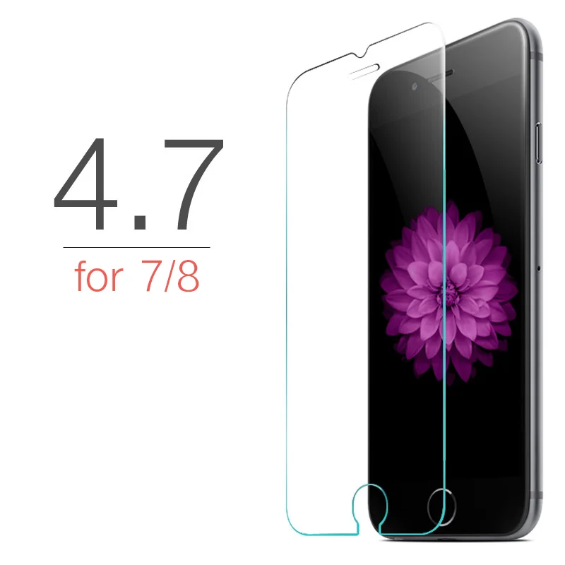 Прозрачное твердое закаленное стекло для iPhone 7 8 Защитное экрана быстрая