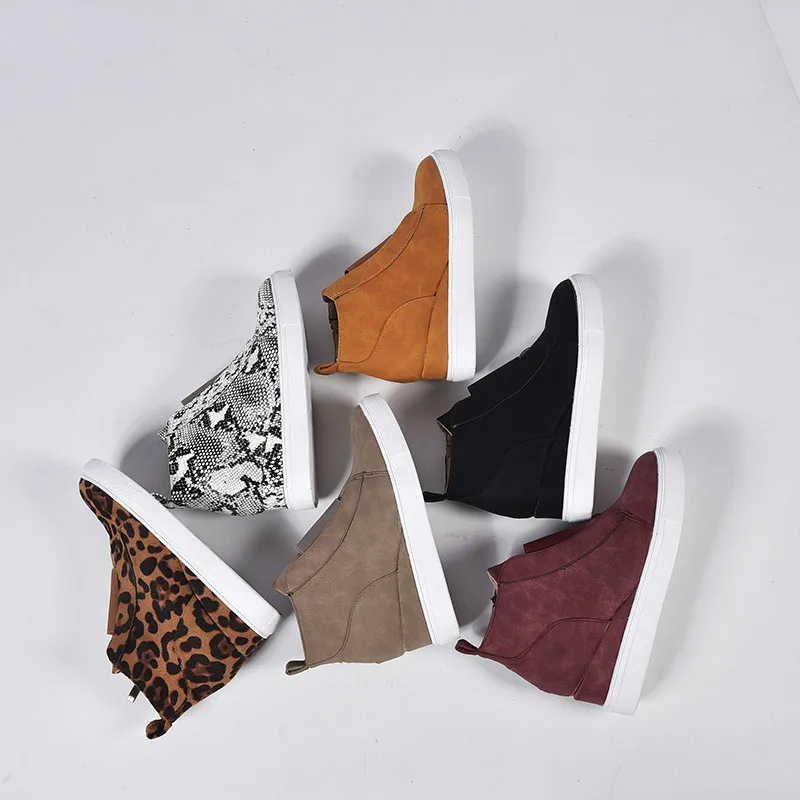 Fujin/женская повседневная обувь из мягкой кожи Сезон зима осень Лидер продаж