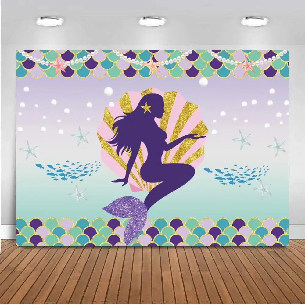 

Фотофон для фотосъемки с изображением маленькой Русалочки для фотостудии