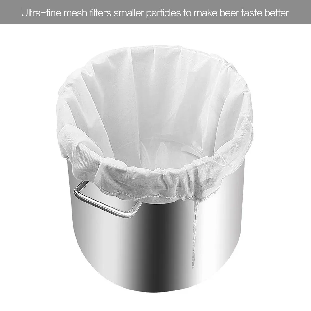 

New Beer Homebrew Filter Bag for Brewing Malt Boiling Wort Mash Strainer Tool Mesh Nylon Food Strainer Bag Nut Milk Juice Filter