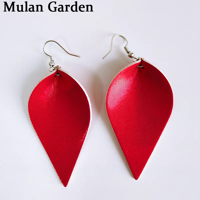 M & G 10 узоров новые кожаные серьги с крестом геометрические неровности капли в