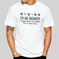 im an engineer print pattern t shirt o neck tees tops