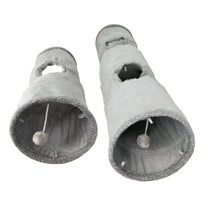 

Collapsible Cat Tunnel Kitten Play Tube for Large Cats Dogs Bunnies With Ball Fun Cat Toys 2 Suede Cat Pet Toys Cat Supplies