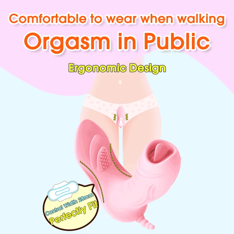 Вибратор точки G с нагревом Стимулятор клитора и вагины лизание языка трусики