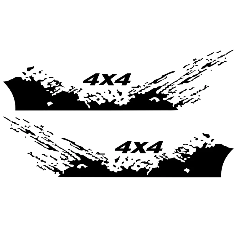 

Car SUV Pickup Universal Triple-cornereds Car Body Stickers 4X4 Mountain Image Vinyl Decal DIY Decoration