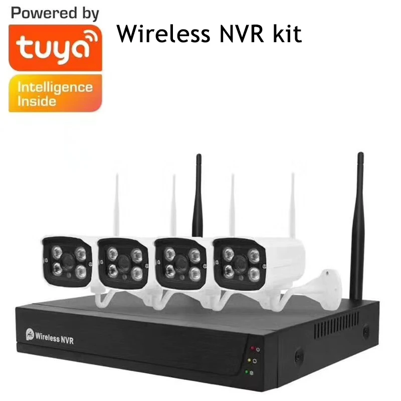 Tuya Smart Life 4CH система видеонаблюдения камера NVR комплект 1080P беспроводная WIFI