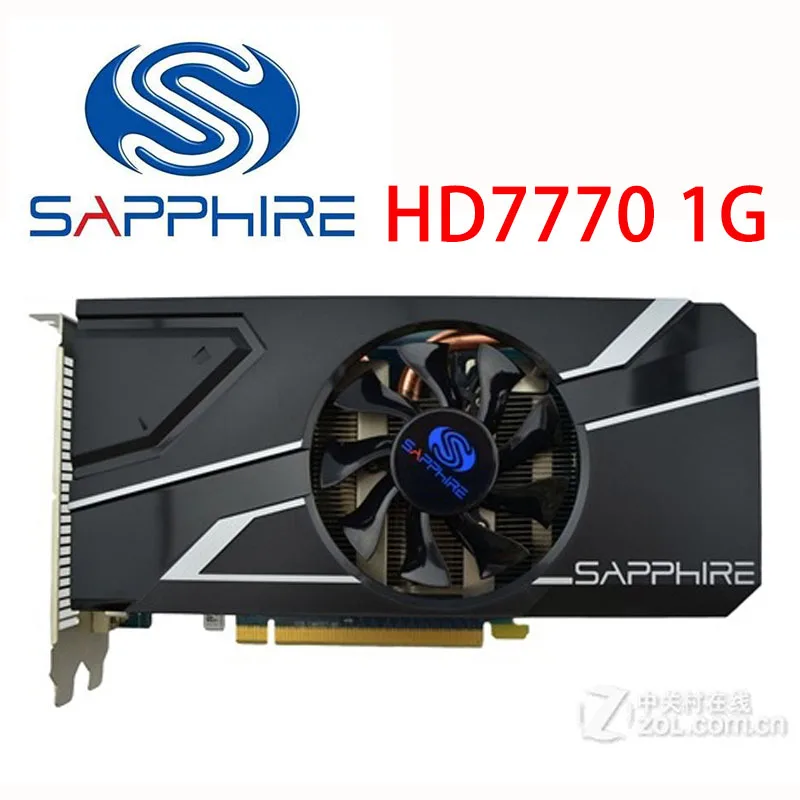Видеокарта SAPPHIRE HD7770 GDDR5 7700 бит 1 ГБ для AMD 7770 серии Radeon HD 1G HDMI DVI VGA б/у - купить по