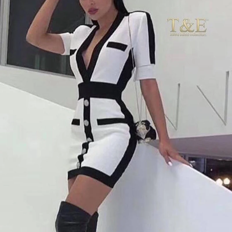 BerryGo Sexy v-neck women knitted dress Vintage winter lady club streetwear mini dress Party style autumn bodycon sweater dress