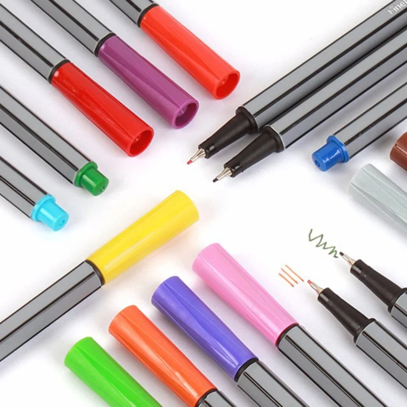 0 4 мм 24 цвета тонкий маркер с иглой чернильная ручка на водной основе | Канцтовары