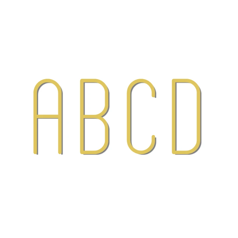 Буквы A to Z # золотые латунные буквы декоративные настенные символические знаки
