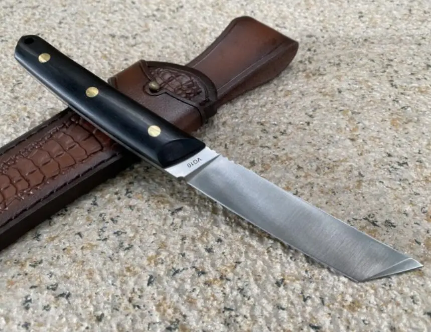 Нож VG10 с прямым фиксированным лезвием скрытого воина тактический карманный