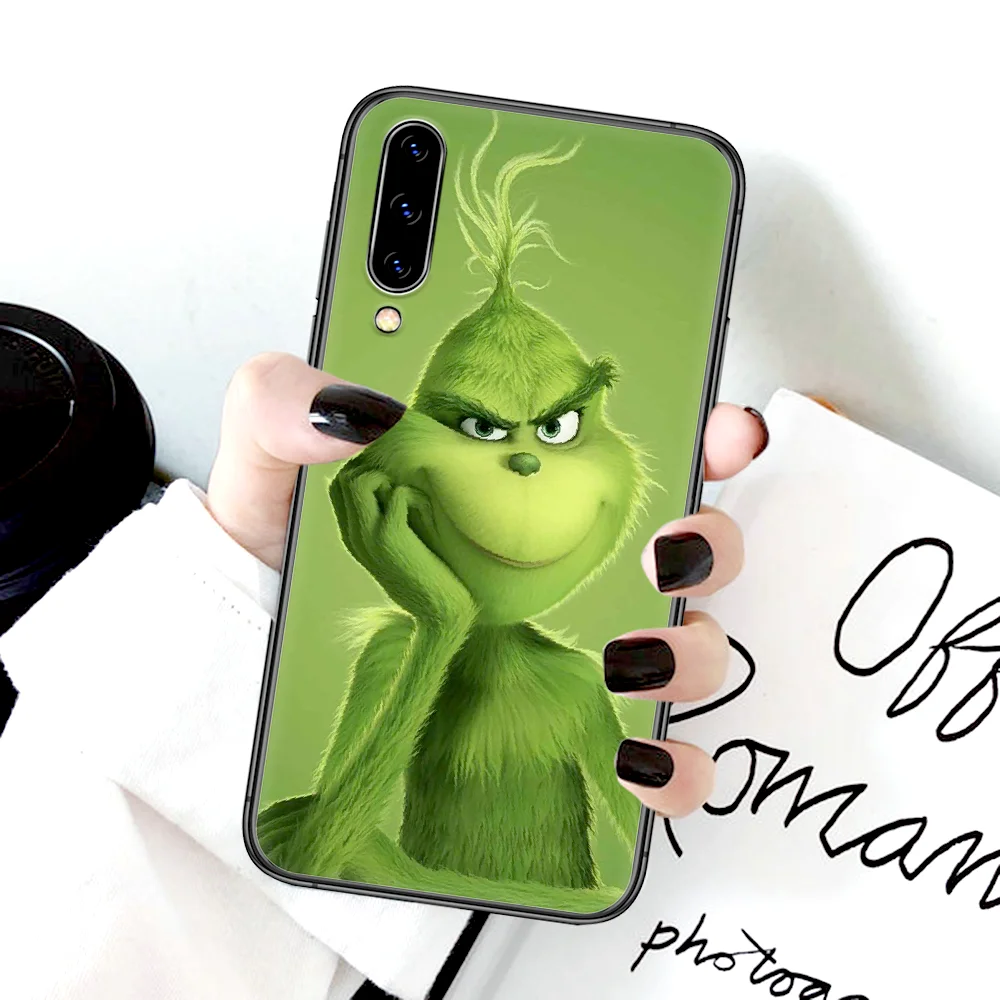 

Green Monster Grinch Phone Case For Samsung Galaxy A 3 5 7 8 10 20 20E 21S 30 30S 40 50 51 70 71 black Cover Soft Shell Silicone