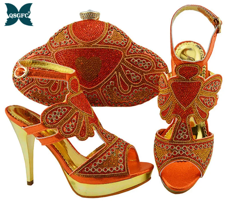 Женские туфли с ремешком на пятке в нигерийском стиле Комплект из итальянских