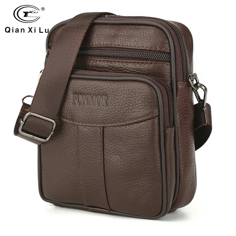 Винтажная мужская сумка мессенджер из коровьей кожи мини сумки для мобильного