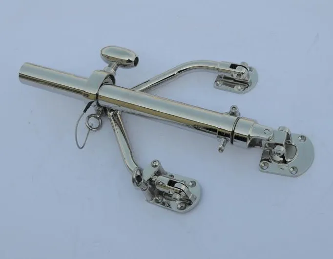 Пара больших боковых держателей для рыболовных удочек из нержавеющей стали