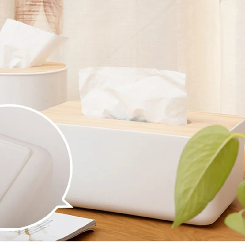 Пластиковая коробка для салфеток поднос современный деревянный бумажный чехол с