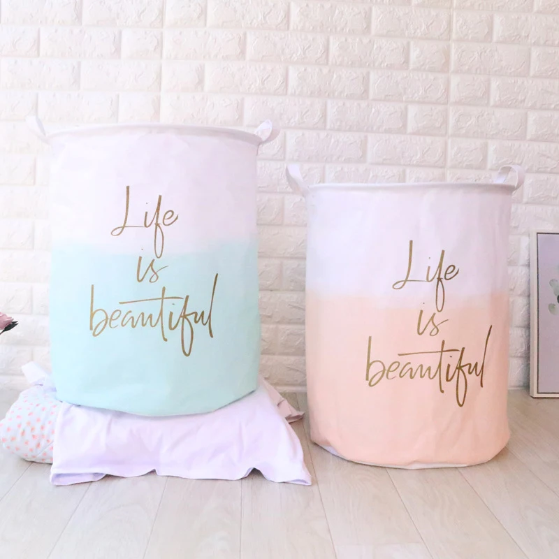 

Buggy Bag Waterproof Storage Bag Household Dirty Laundry Basket Folding sundries Clothing Storage Bucket Kids Toys Organize