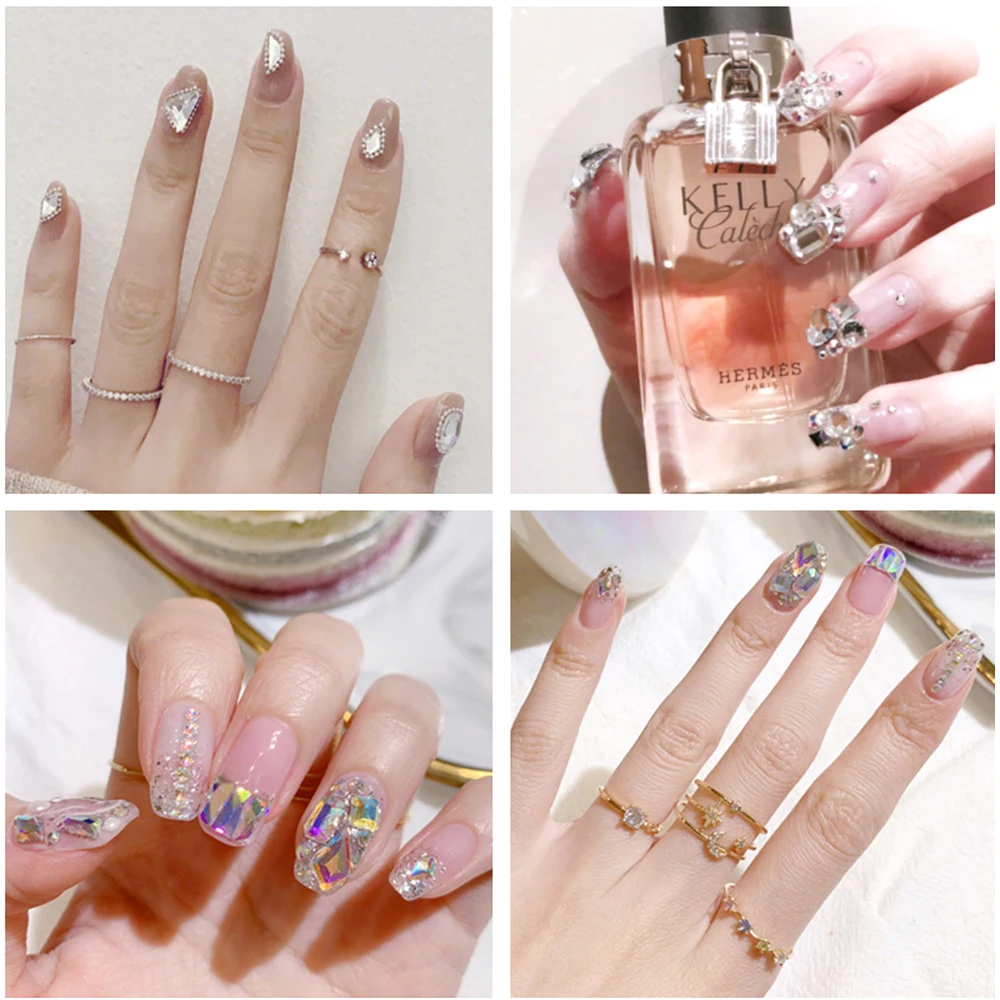 Горячая Распродажа 30 стилей кристально чистые Стразы для дизайна ногтей Holo