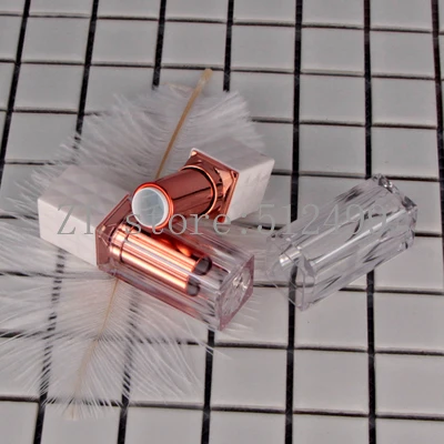 

10/20/50/80pcs 12.1 White Pink PP Plastic Empty Square Lipstick Tube DIY Lip Balm Container Lip Rough Chapstick Tube Wholesale