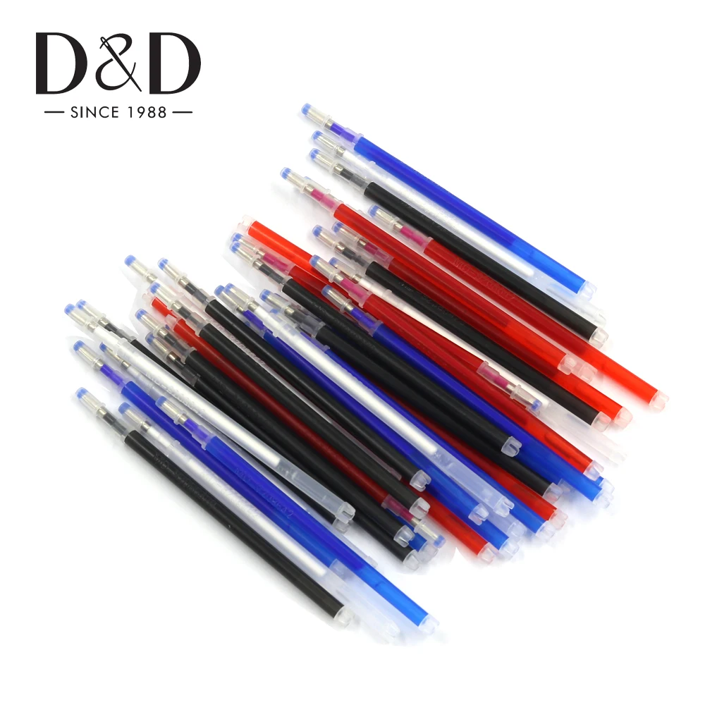 10Pcs Heat Erasable Refill Pens High Temperature Disappearing Fabric Marker Pen for Patchwork Fabric PU Leather Mark Sewing Tool