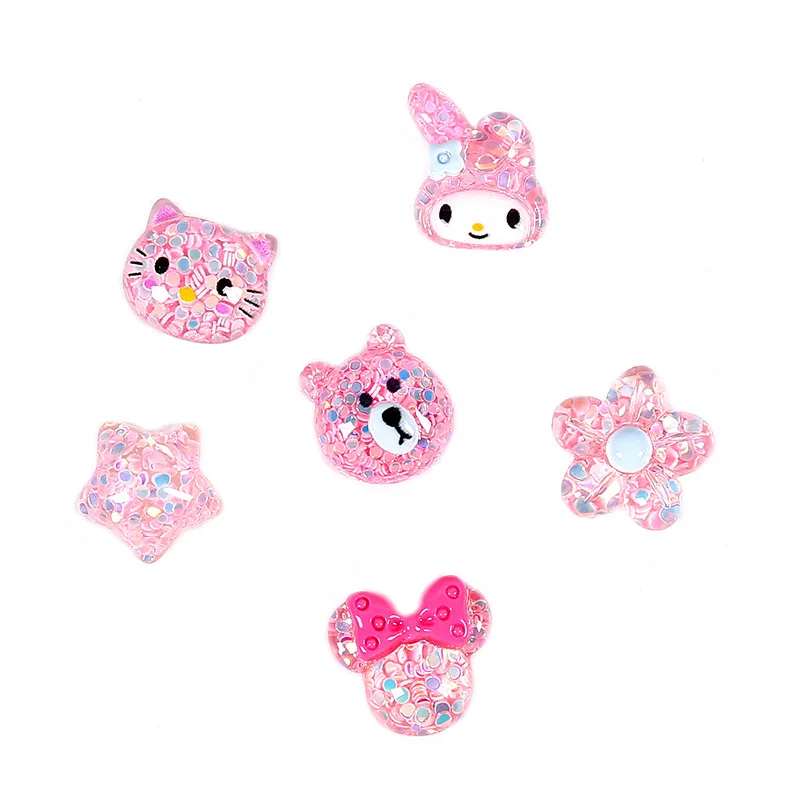 Розовый блестящий слайм из смолы набор принадлежностей кремовый клей для