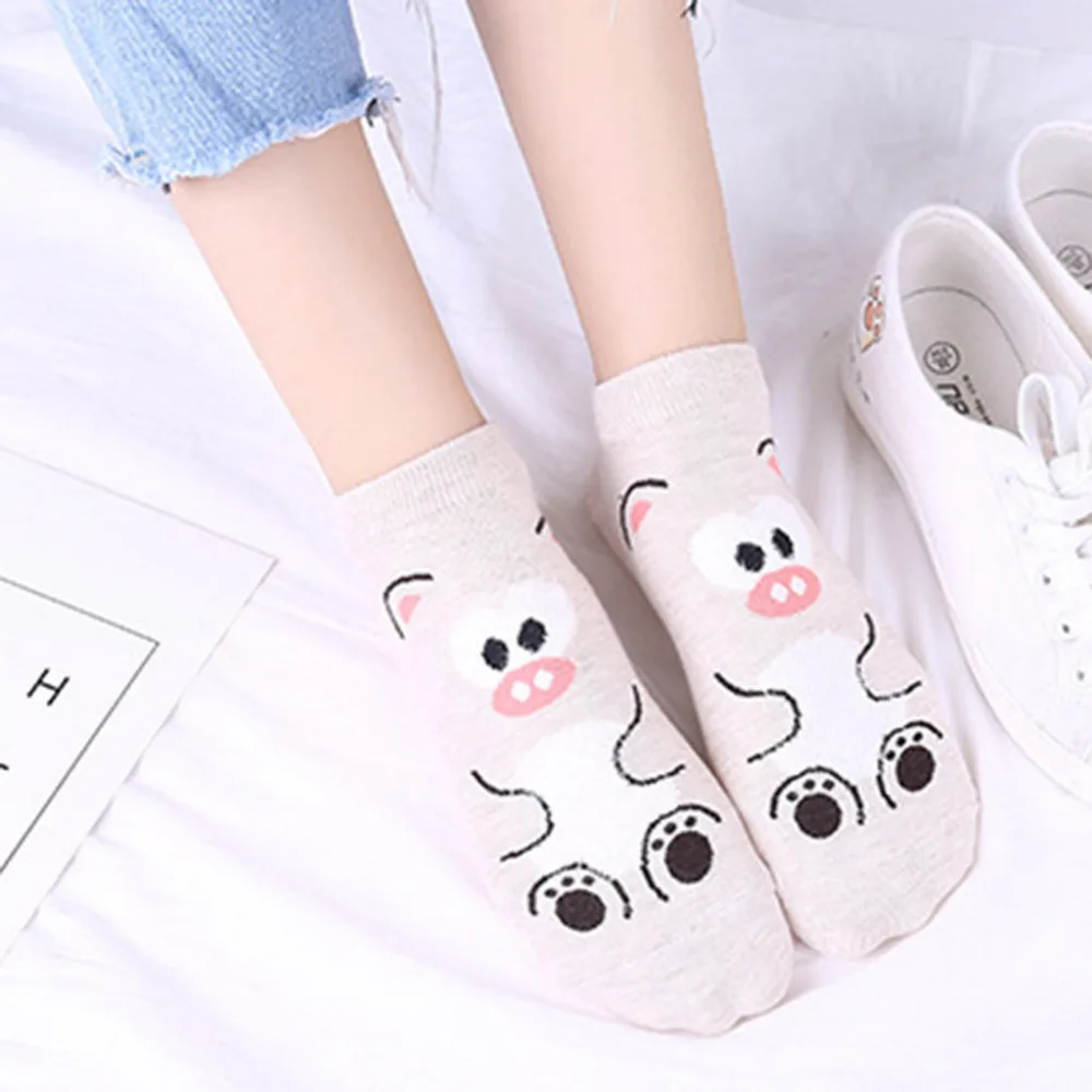 Женские хлопковые носки стереоскопические милые женские в виде животных