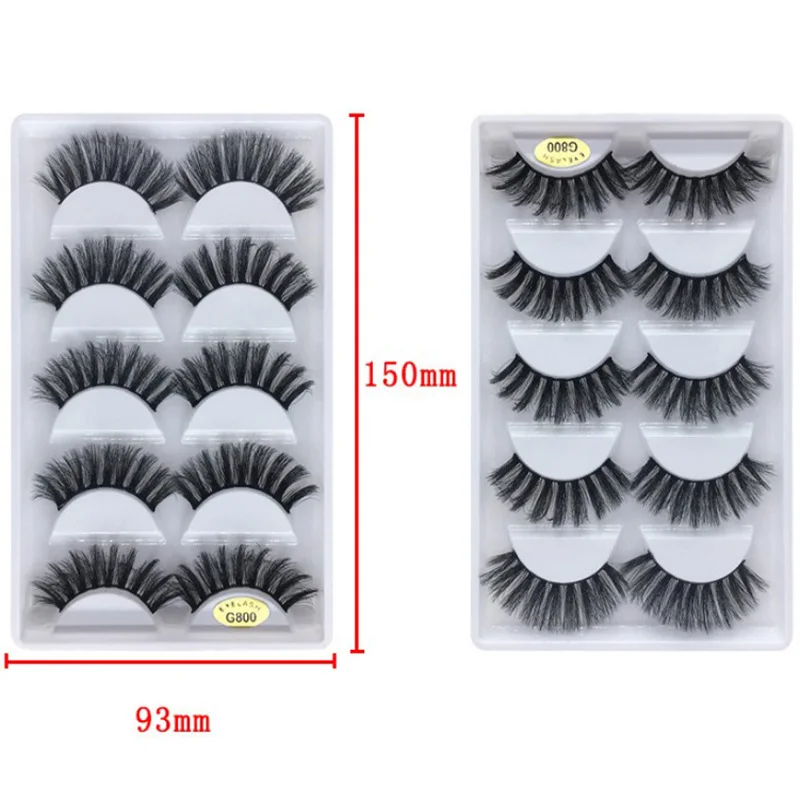 Ресницы 5 пар 3D норковые ресницы натуральные накладные Мягкие Накладные из норки