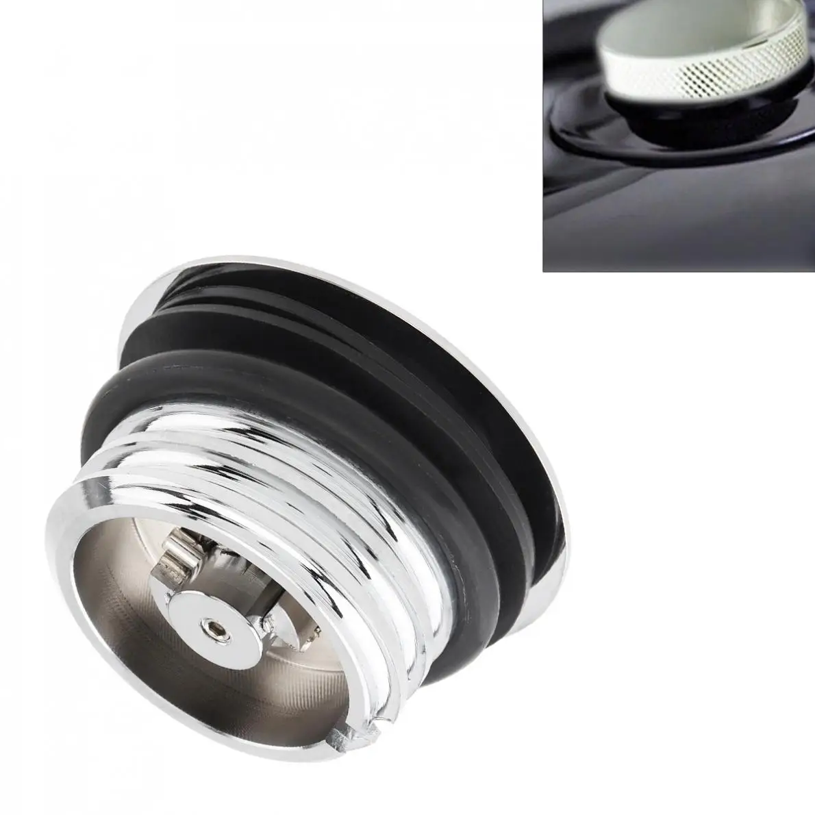 Aluminum Motorcycle Flush Pop Up Screw-In Gas Cap Mount Fuel Tank Oil with O-ring Fit for Davidson Sportster Super Glide |