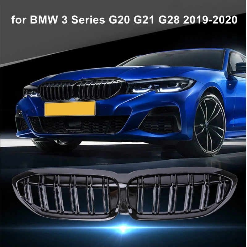 

Средняя решетка для BMW 3 серии G20 G21 G28 2019-2020 ABS пластик передний бампер Гриль Авто Стайлинг Автомобильный Центр решетка Вертикальная решетка р...