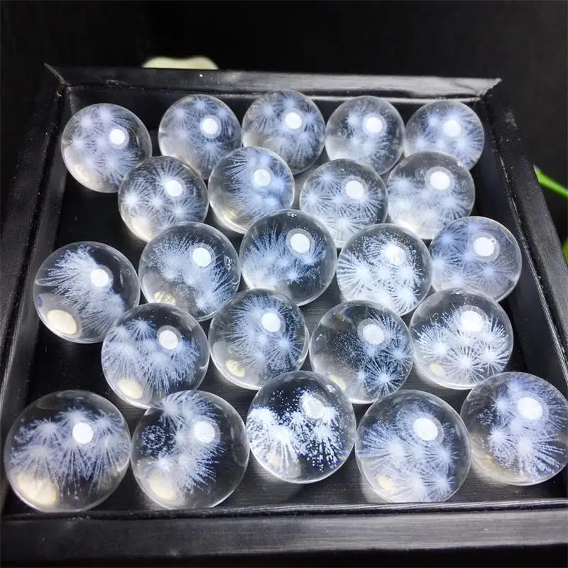 

Natural White Crystal White Ghost Snowflake Pendant Hole Diy Accessories Single White Popcorn Crystal Bracelet Accessories