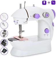 2020 sewing machine mini portable household night light foot pedal straight line hand table two thread kit electric