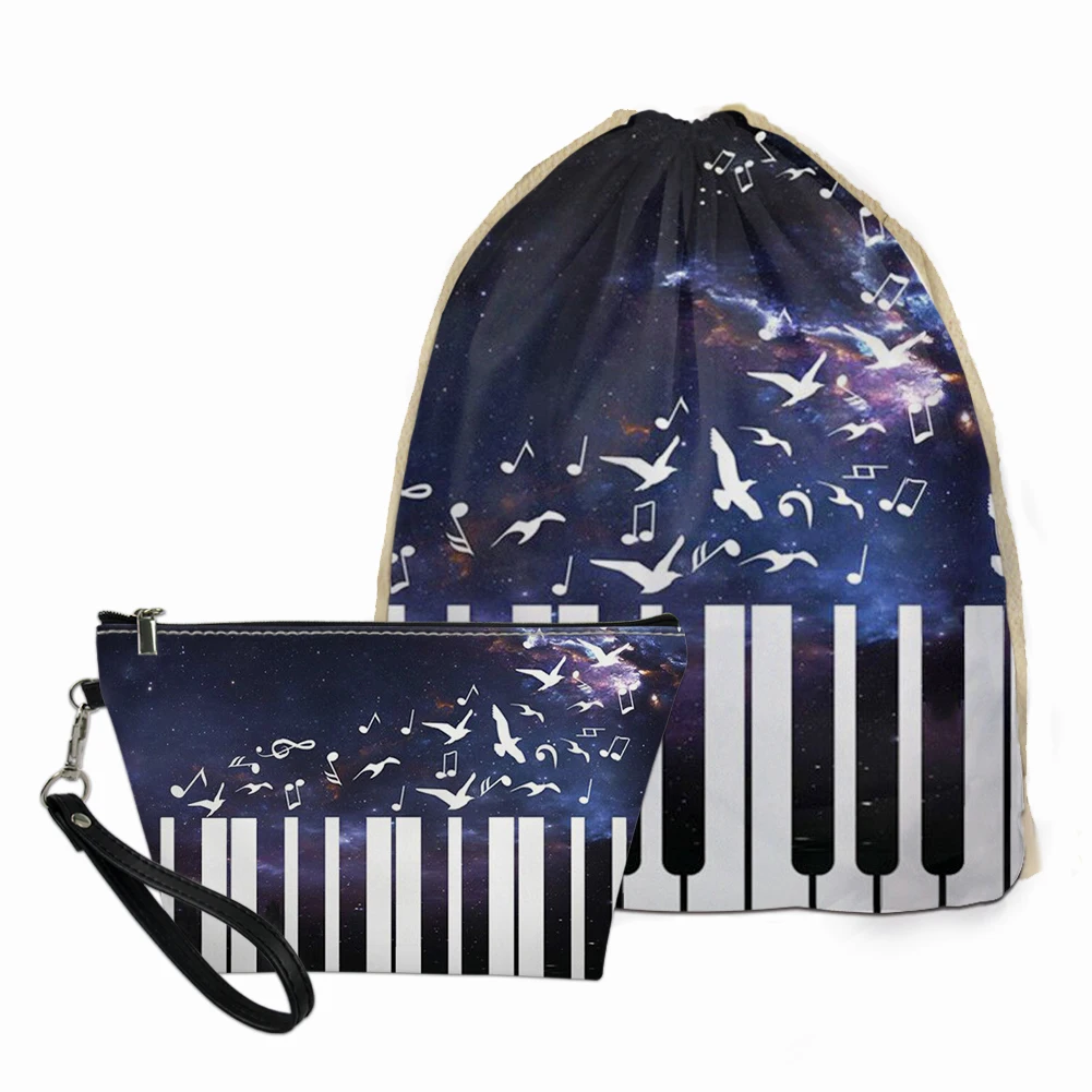 Сумка для спорта с печатным рисунком фортепиано, кошелек для девочек, сумка для мобильного телефона и мелочи, тотебэг, рюкзак для женщин, водонепроницаемые сумки для тренировок и покупок.