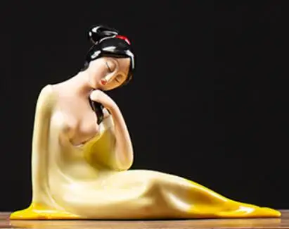 

Керамические украшения ручной работы для женщин, домашняя мебель, стеллаж для витрин, шкаф, стол, горничная, фигурка, скульптура для девушек