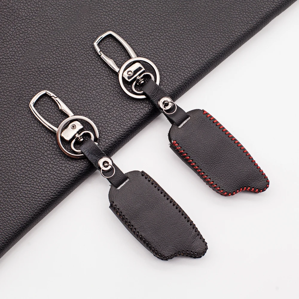 

2-Way TZ 9030 LCD Remote Control Leather Key Case Cover for Russian Two way Car Alarm Tomahawk TZ-9030 TZ9020 TZ7010 H1 H2