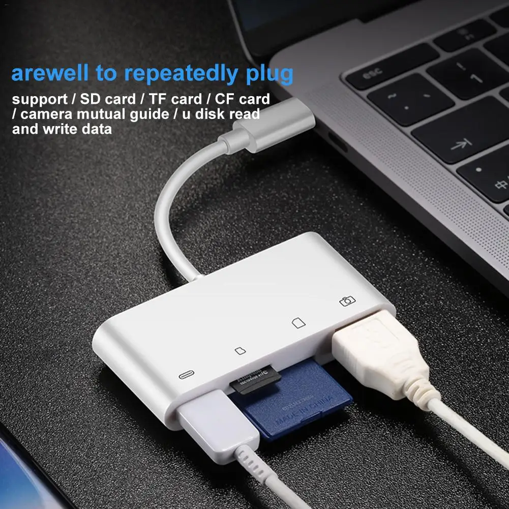 Горячая продажа PD 3A type c считыватель концентраторов к USB/CF/TF/SD для IPad Pro 11 &quot/12 9&quot