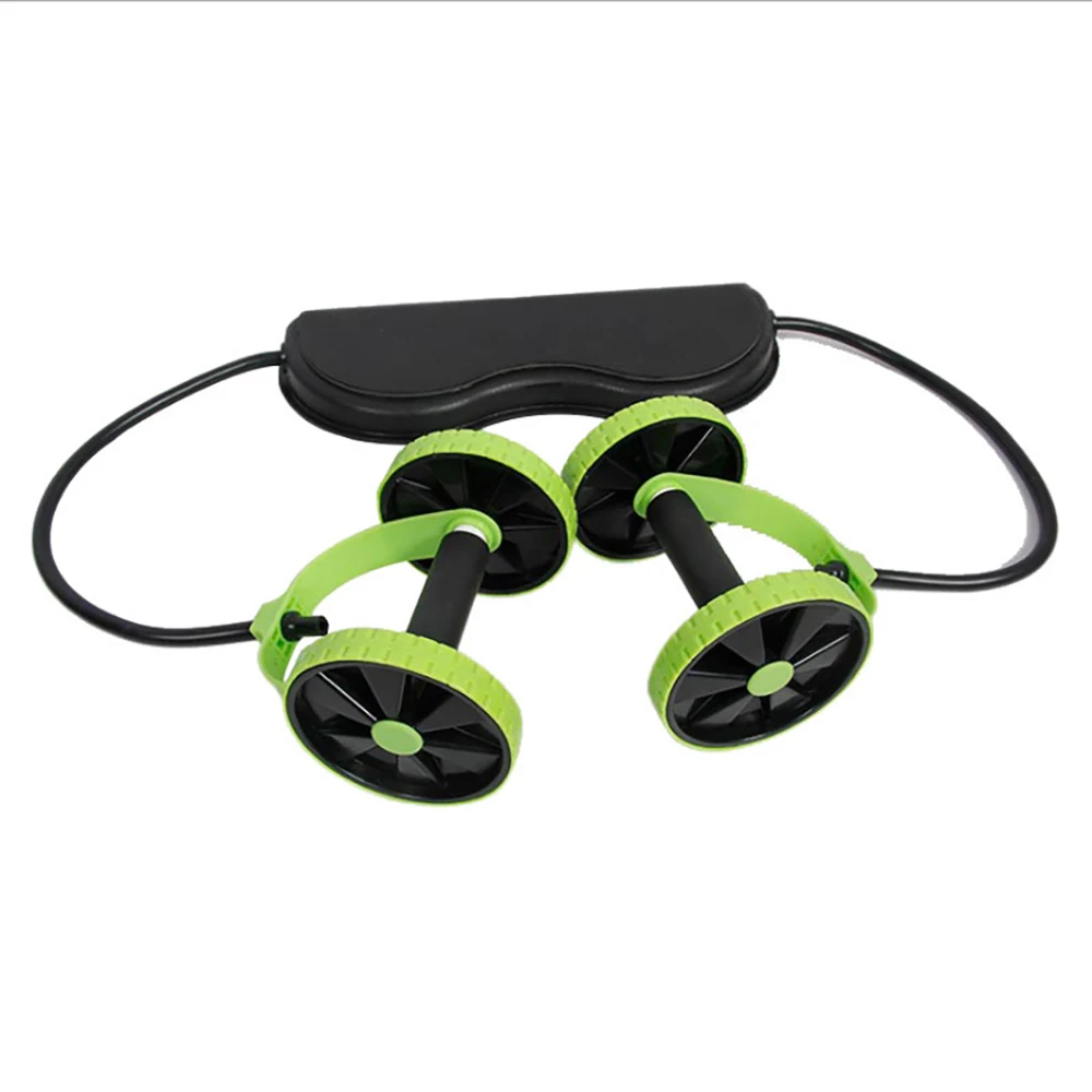 

Exercise Trainer Belly Wheel Roller Elastic Resistance Sport Ropes Ropes Sport Core Double Roller Wheel Fitness Gym Equipment