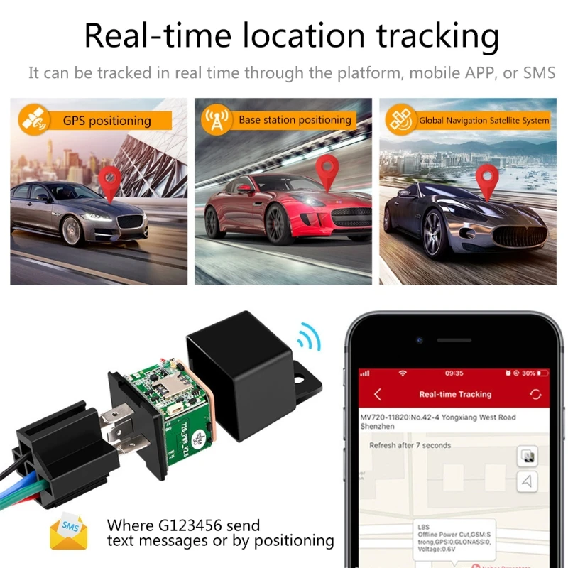

Car Mini GPS Tracker Vibrate Alert Tracking Device Tool MV720 Cut Off Fuel Vehicle GPS Locator
