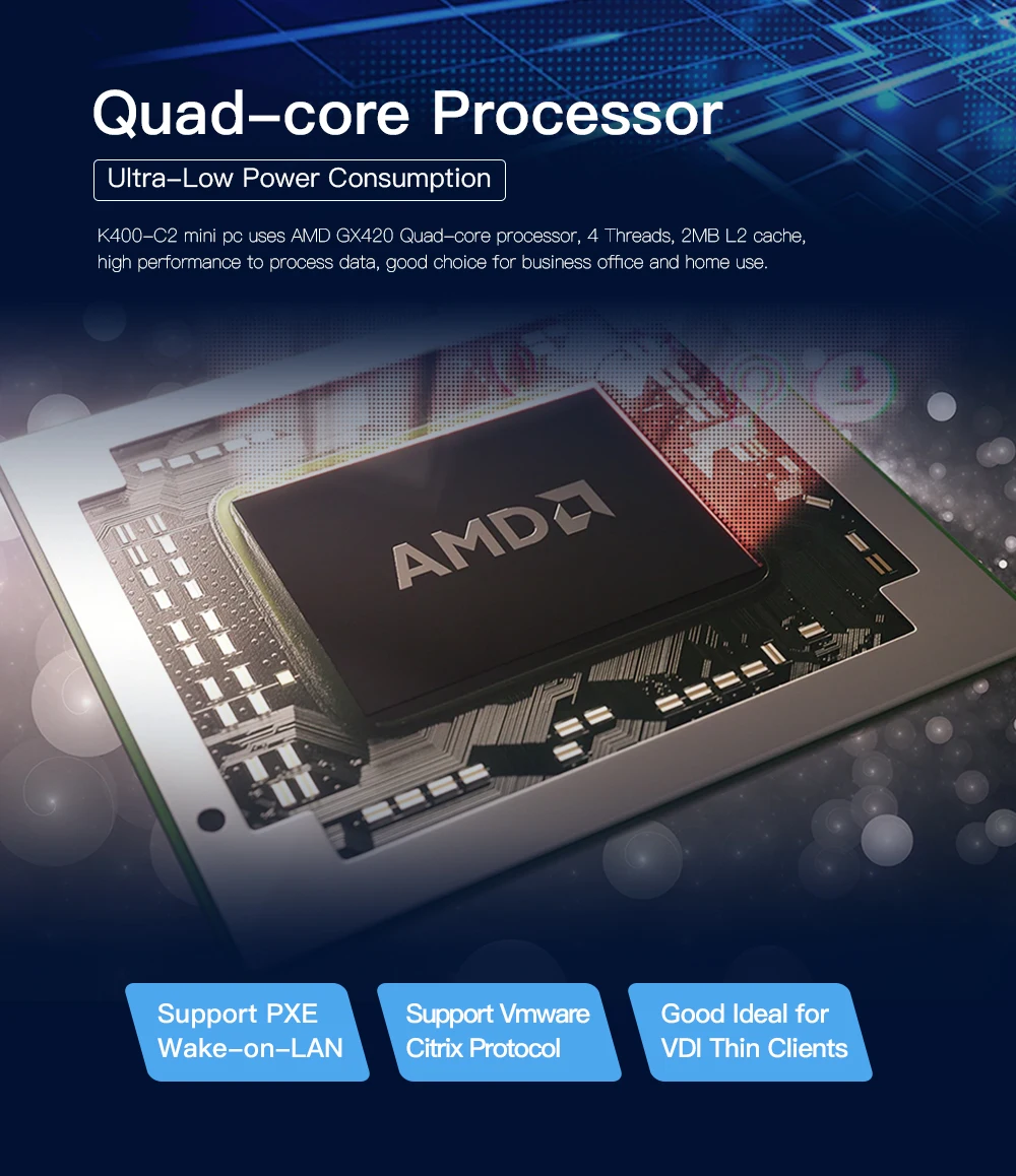 K400-C2 Мини ПК AMD LX-420 Quad-core 2.Ghz неттоп настольных компьютеров Windows 7/8/10 8USB HDMI VGA 8G SSD 256 г игровой компьютер с четырехъядерным процессором WI-FI